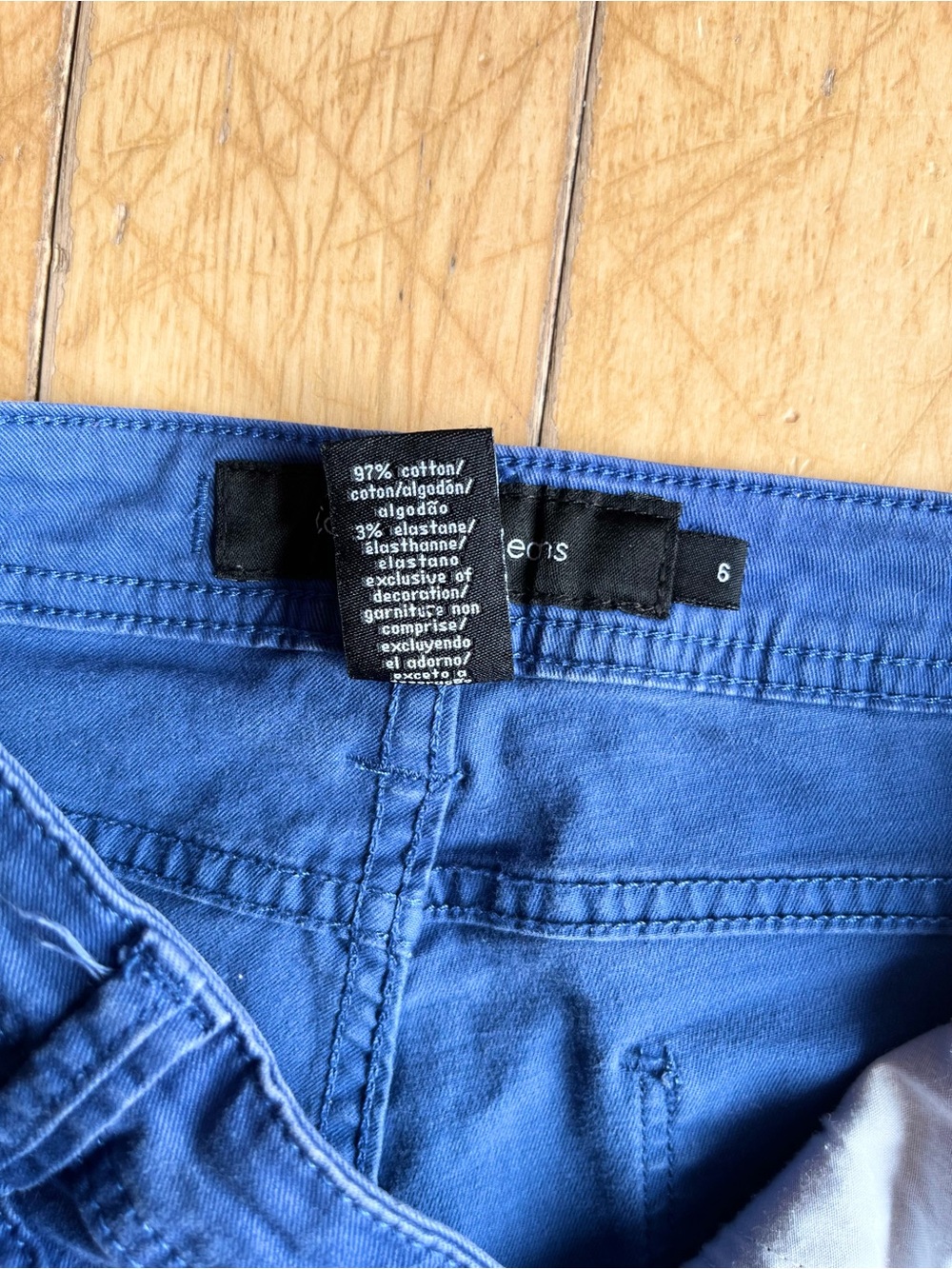 Calvin Klein Cropped Blue Slim Pants Size 6 - Picture 4 of 8